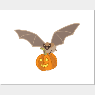 Bat and Pumpkin Posters and Art